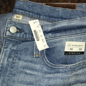 Distressed J. Crew Jeans 770 Straight